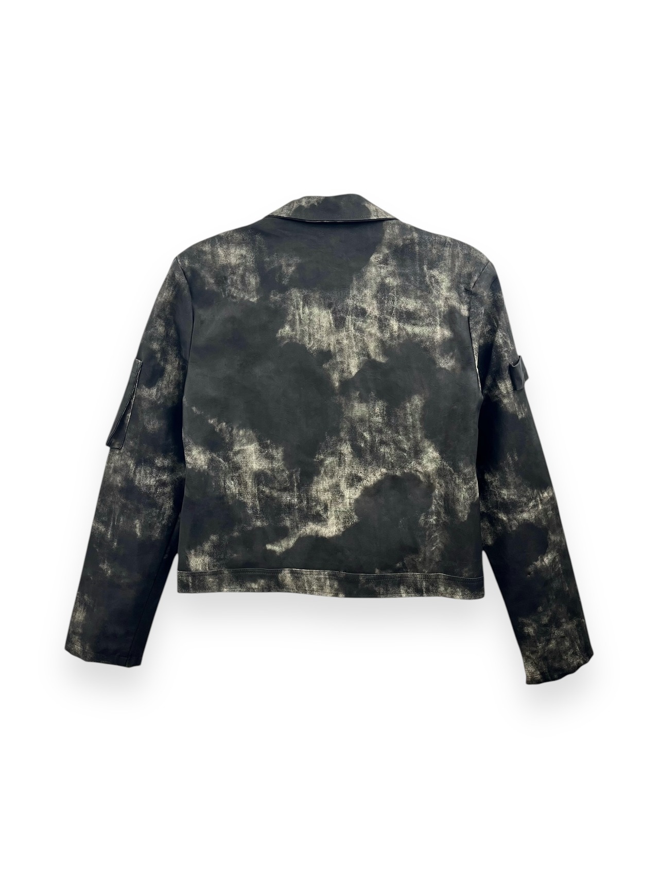 【PLANET STUDIO】fade short leather jacket