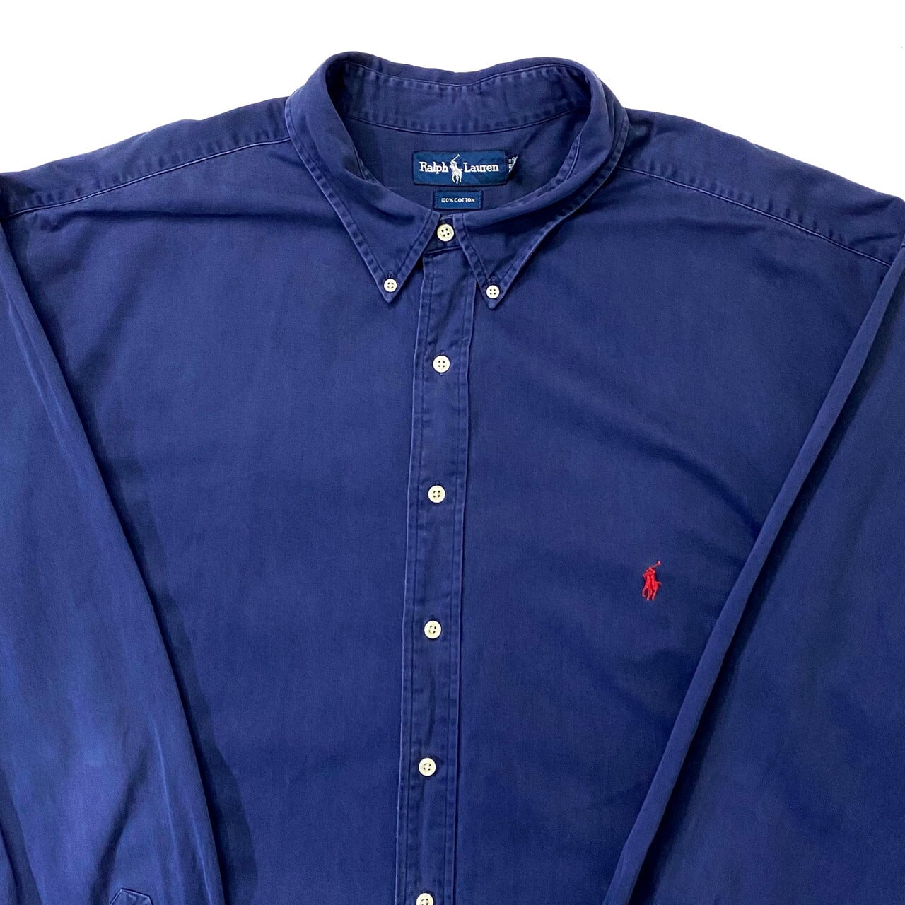 超ビッグサイズ Ralph Lauren ラルフローレン 長袖 無地 コットン