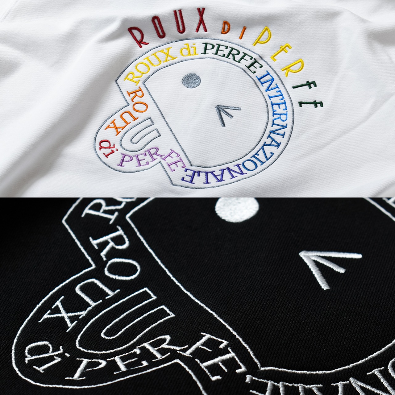 レインボーロゴ刺繍ジップアップパーカー