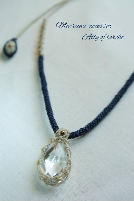 ♦歩くサンキャッチャーシリーズ♦スワロフスキーマクラメネックレス【クリスタル】