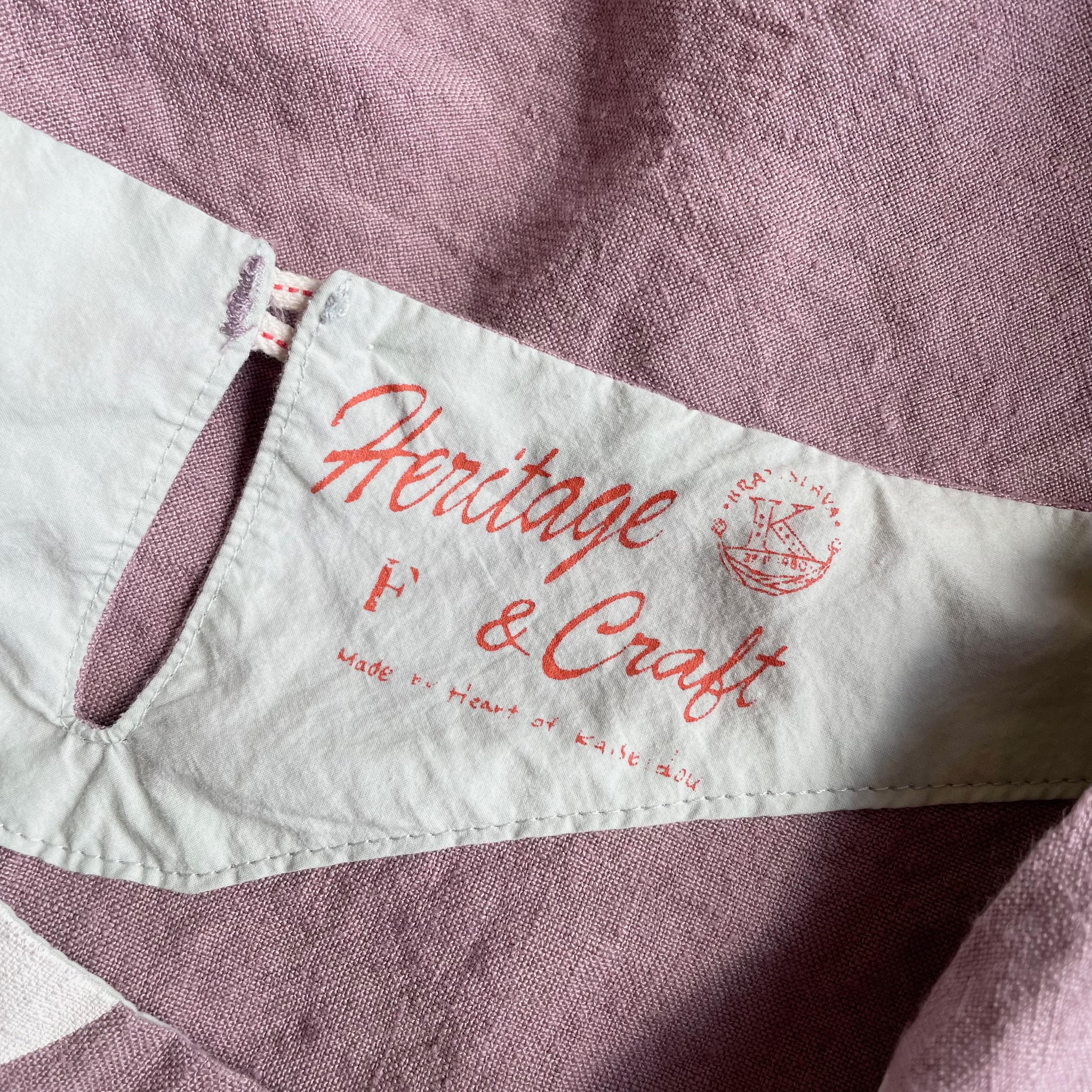セーラーズシャツ Girl'sベルギーリネン大きな水玉 61S17 サイズ F