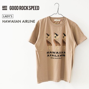 GOOD.R.SPEED [グッドロックスピード] HAWAIIAN AIRLINE [26HWA004W] ハワイアン航空・半袖Tシャツ・シンプルTシャツ・ヘリテージロゴ・ヴィンテージ・ロゴTシャツ・プリントTシャツ・LADY'S [2026SS]