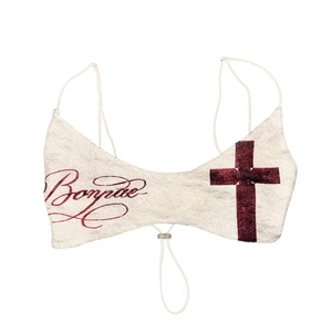 【bonnae】Graphic bikini top Ivory