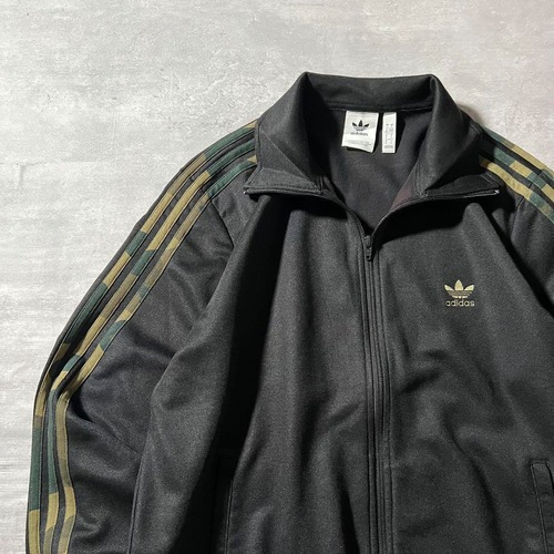 adidas / double zip camo track jacket size ２XL