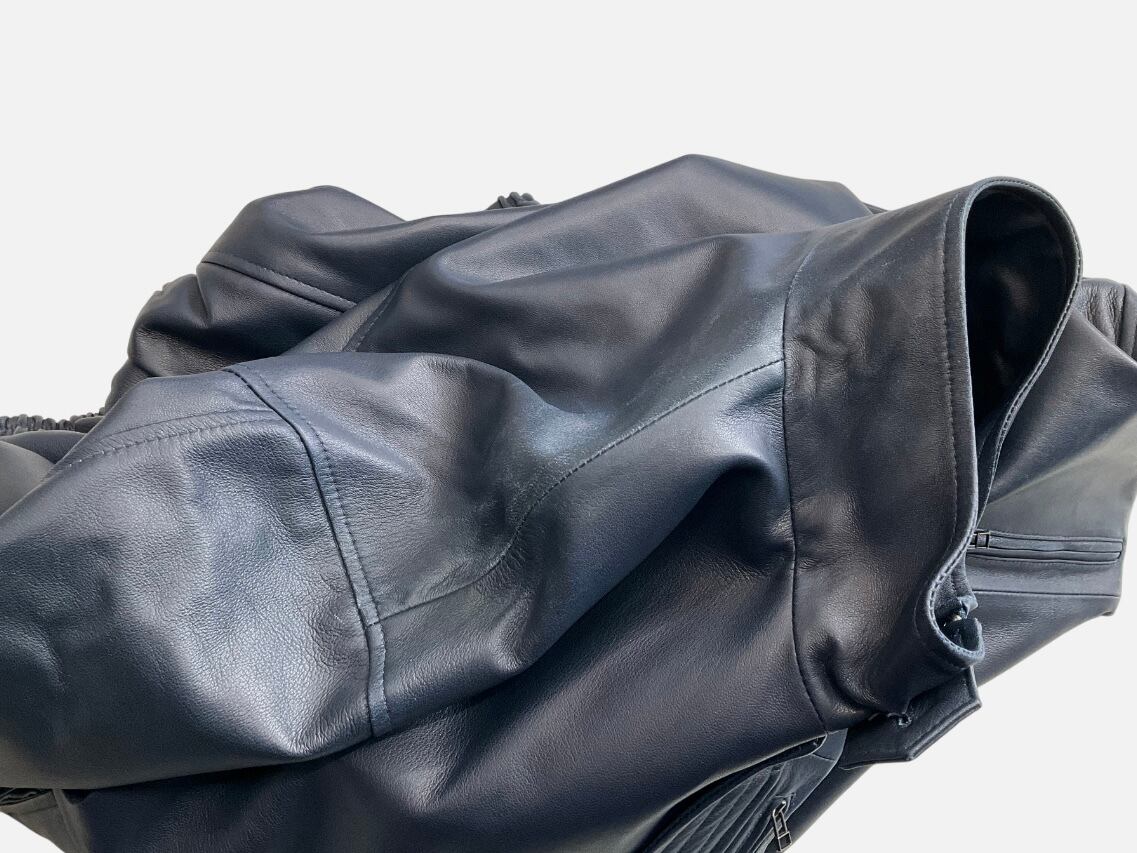 CCU” “MORGAN ”BOMBER JACKET SHEEP SKIN NAVY” | Lapel online store