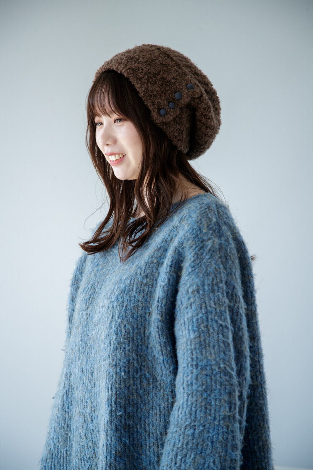 2wayニット帽 Luna ルーナ ブラウン