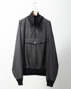 high neck half zip pullover jacket