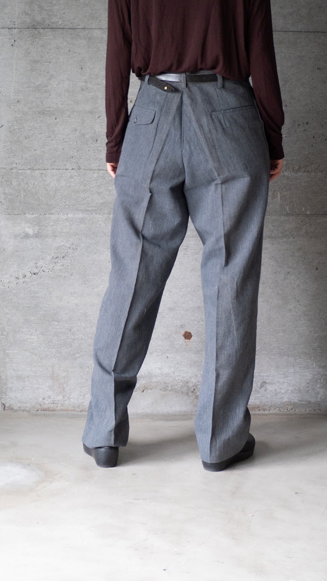 "MR-TESSEL" 1990s Melange 2 tuck trousers