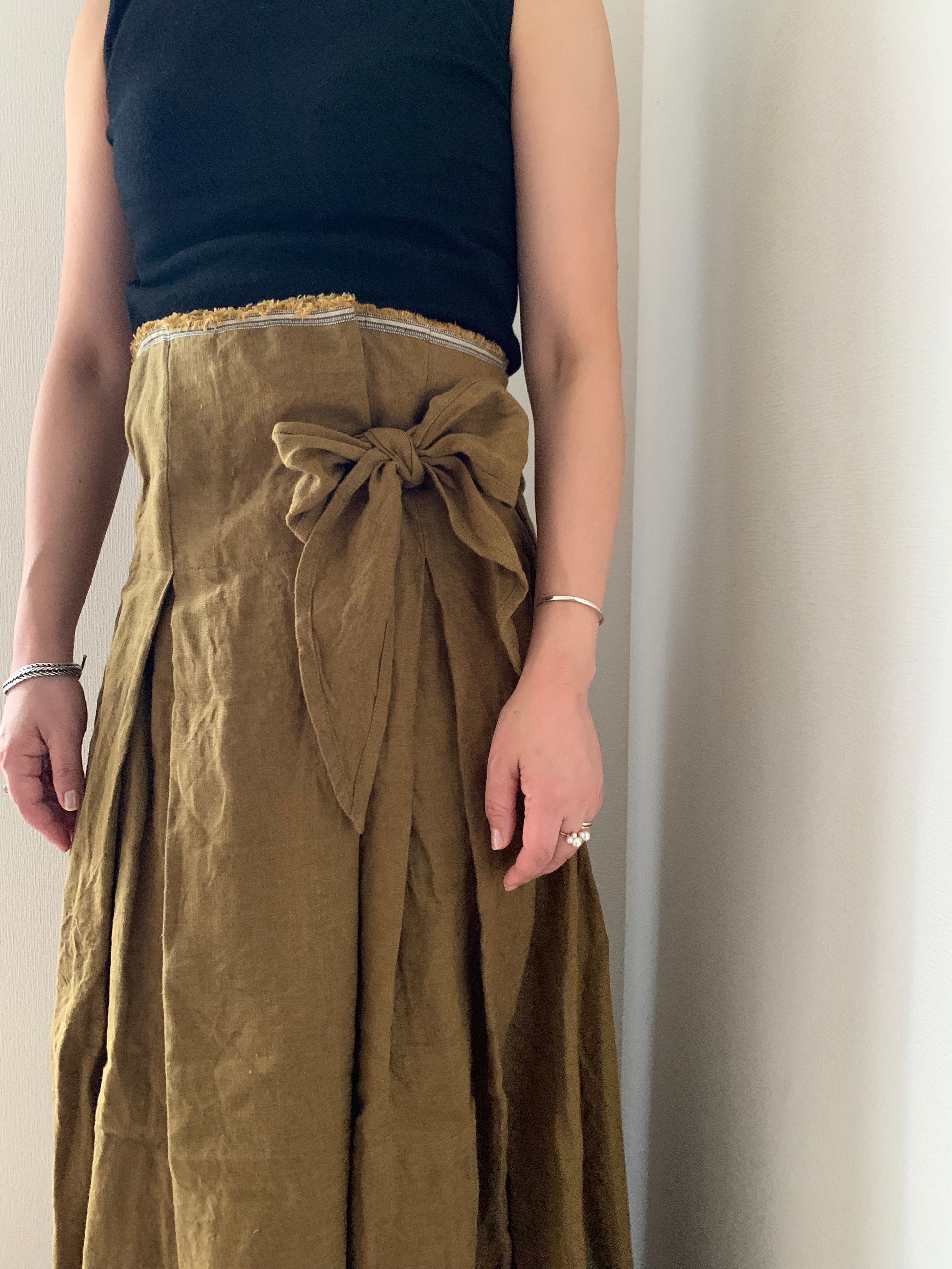 バックプリーツラップスカート | nuu