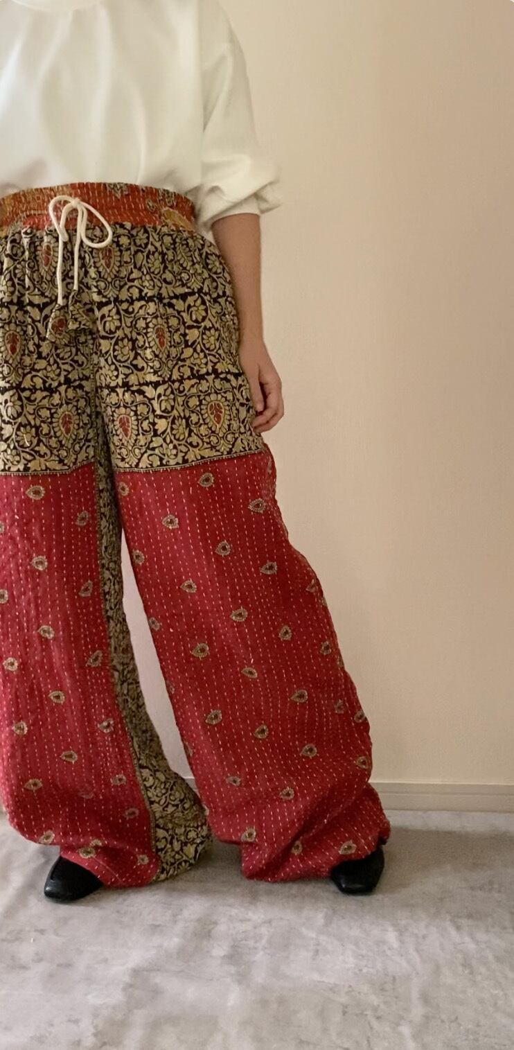 K003 カンタキルトパンツ／モノトーン | Salty（ソルティ）カンタ刺繍