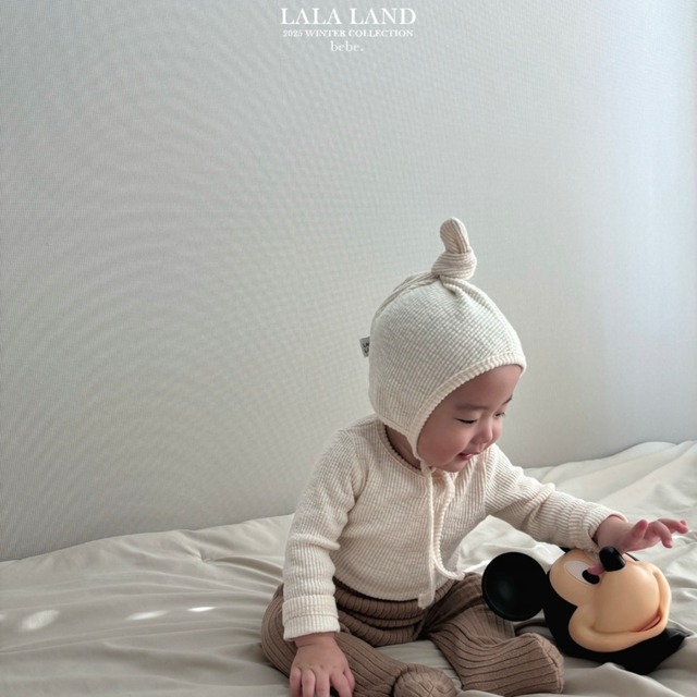 《予約》lala land ¨ bebe) peach ribbed T