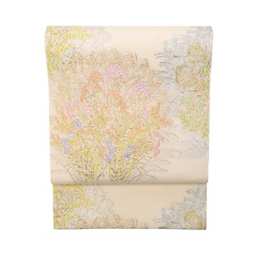 木下冬彦 雪景色の模様 東京友禅 名古屋帯【中古】 | PAY ID