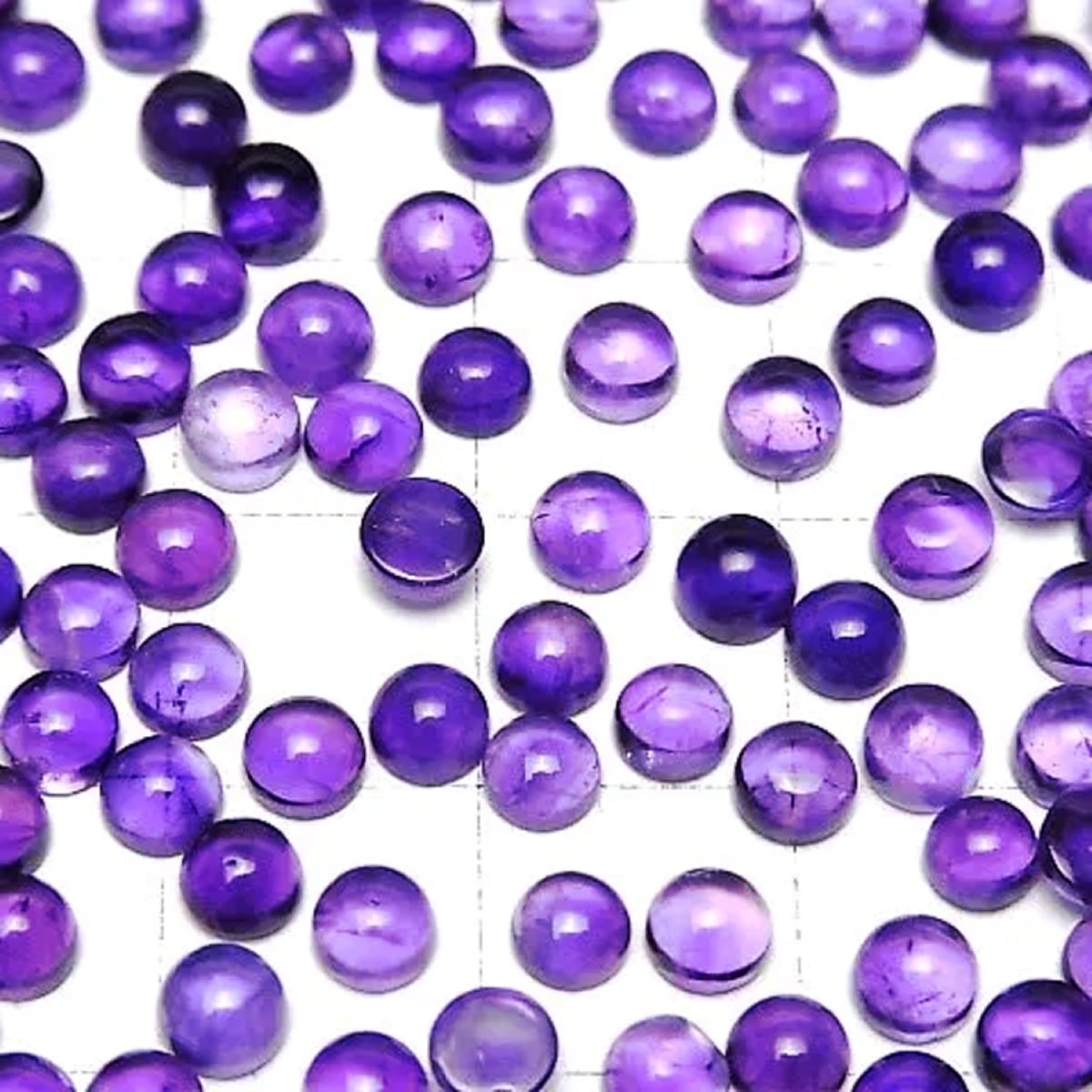 アメジスト 4×4mm 10個セット 天然石 ルース 裸石 アメシスト AAA- 2月