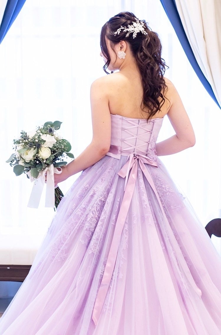 E-67 clearフラワーイヤリング/ピアス | ウェディング・ブライダル