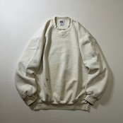 90s USA RUSSELL 雰囲気系 無地 スウェット トレーナー ラッセル アイボリー XL 古着