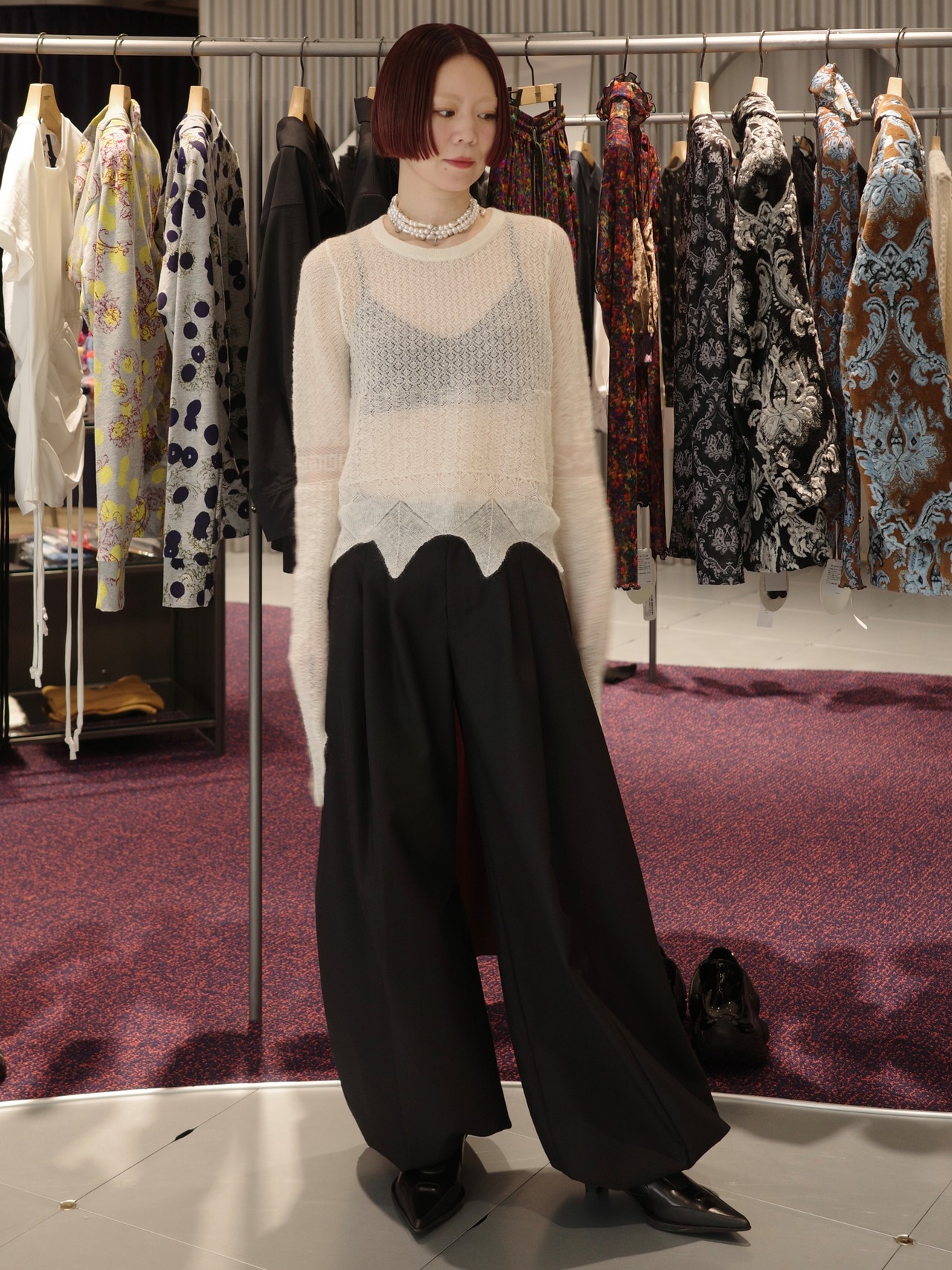 【26AW | WOMEN】JUN MIKAMI ジュン ミカミ / トップス / MOHAIR LACE PULLOVER JM26AW-25-N - 3