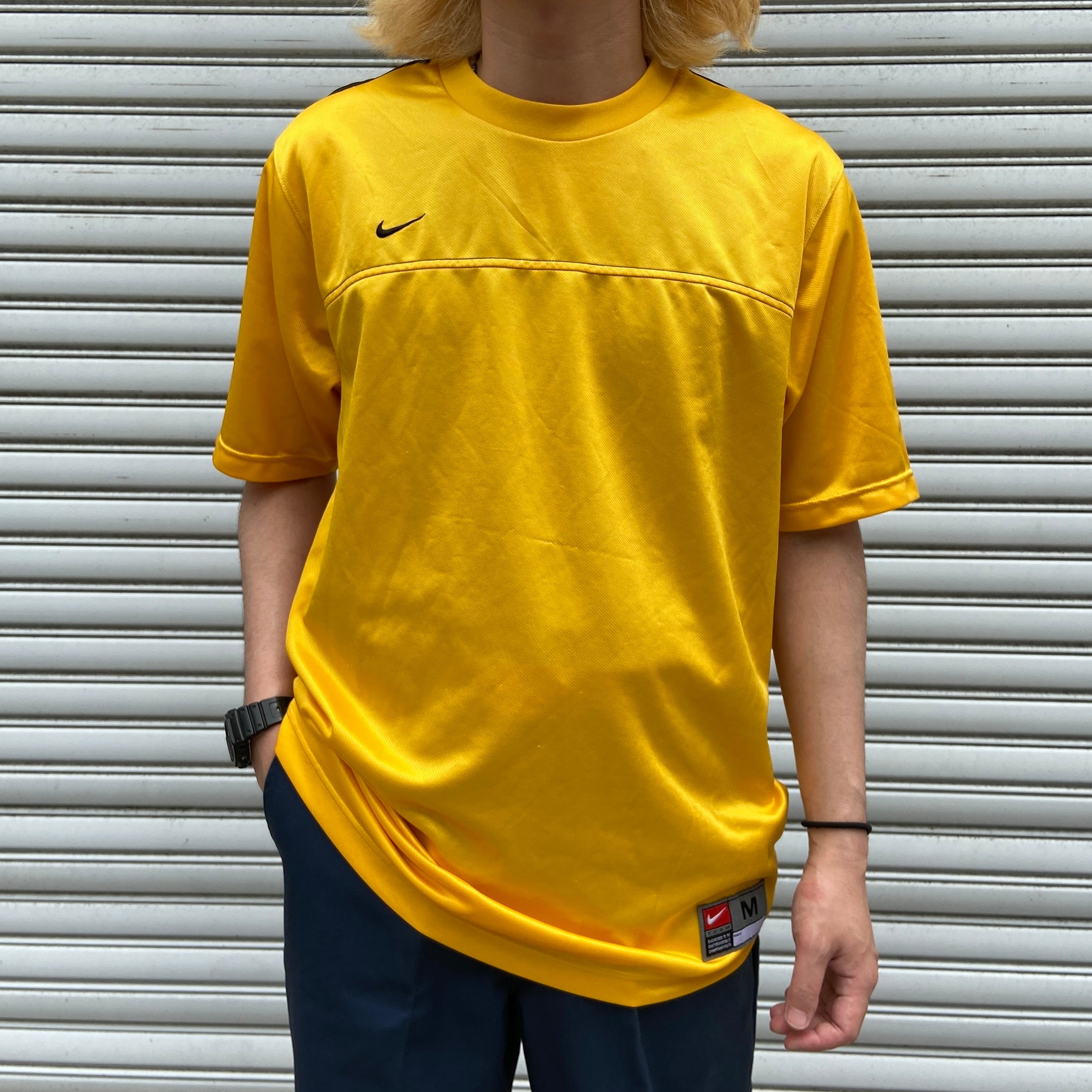 NIKE チームナイキ ゲームTシャツ スウォッシュロゴ マスタード