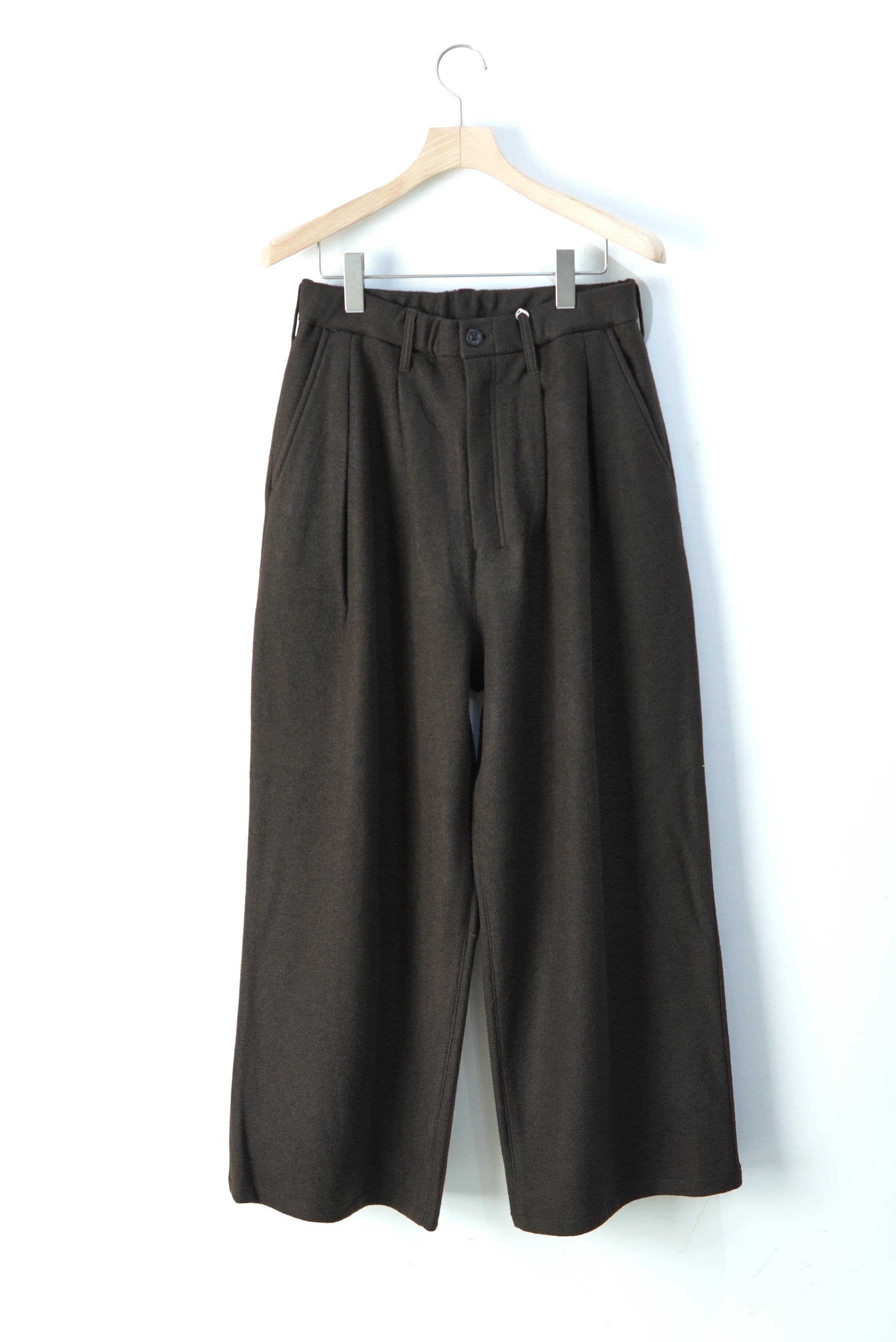 ANCELLM / WOOL WIDE EASY TUCK SLACKS / ANC-PT52-B | Pay ID ANCELLM / WOOL WIDE EASY TUCK SLACKS / ANC-PT52-B | Pay ID