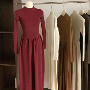 knit gathered dress　10488