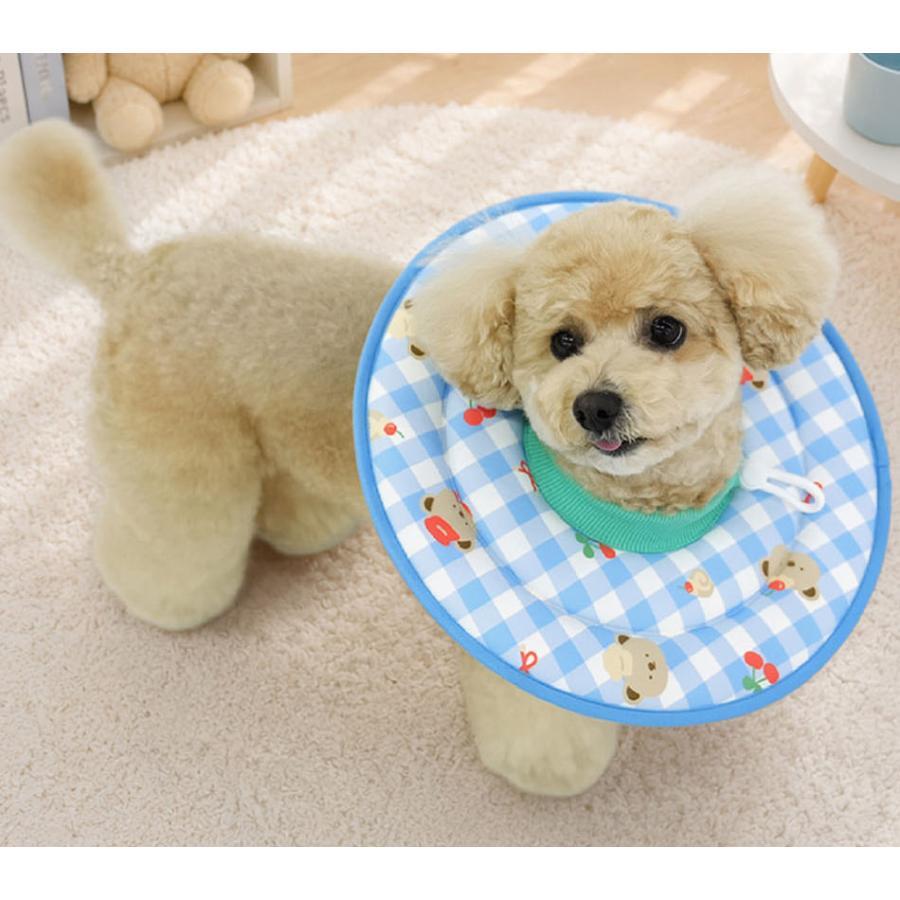 cool elizabeth collar L ~ XL / 犬 エリザベスカラー 夏 ひんやり 大型犬 中型犬 コットン クッション ソフト 軽量 接触冷感 傷なめ防止 犬用 ネコ ネックカラー クール 軽い 韓国 ペット用品