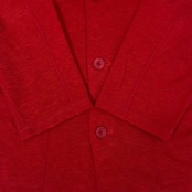 PAPAS パパス 4ポケ コットンニット カーディガン M/レッド/ジャケット