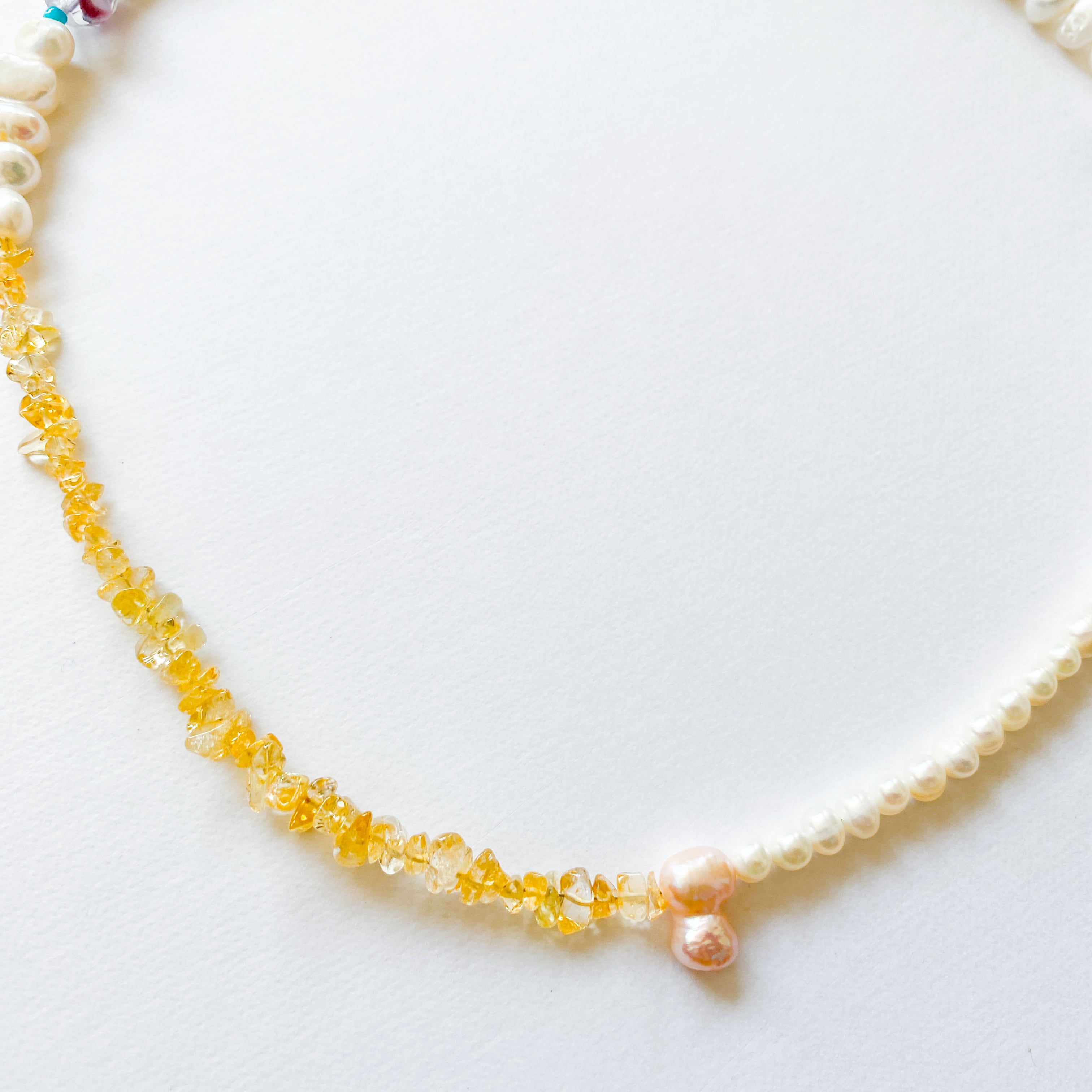 淡水パールとビーズのネックレス(たまに天然石）