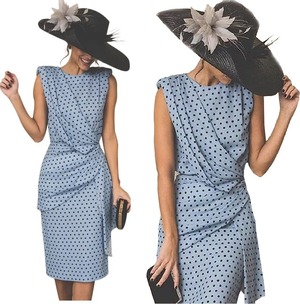 ★送料無料★M(9号)★大人の魅力ドット柄のワンピース[OPN3802]