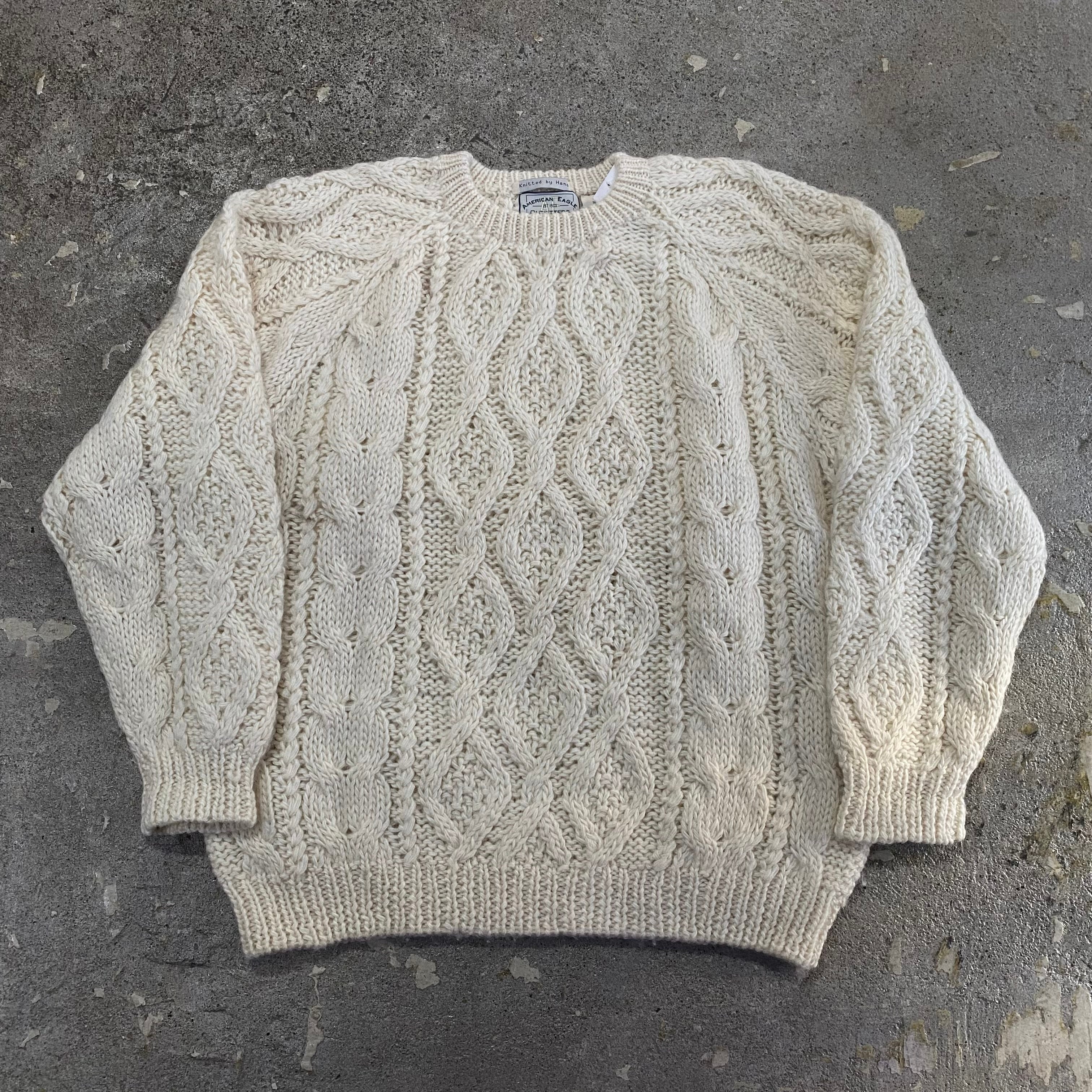 90s AMERICAN EAGLE cable hand knit【仙台店】
