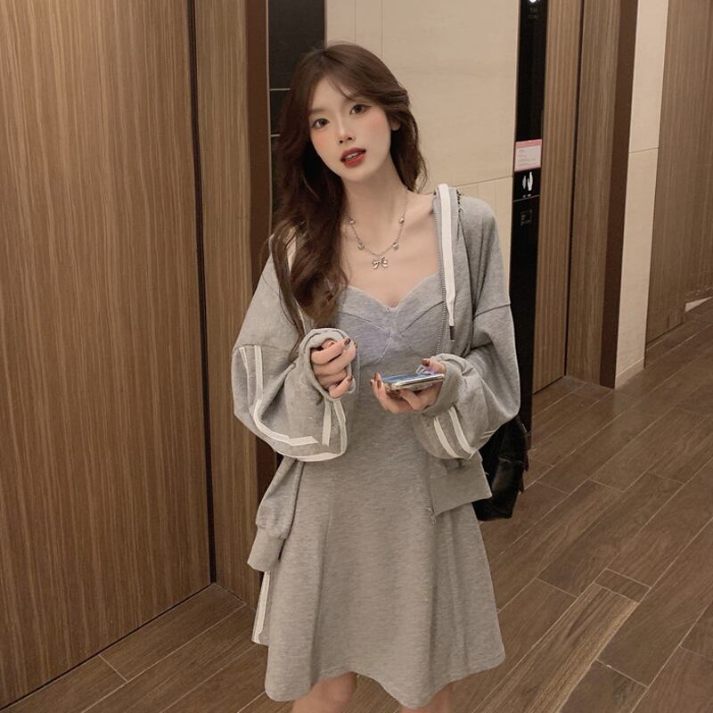 スプリングスタイルノースリーブスカート スリムドレス レディース 大人ガーリー スウィート キュート カジュアル 春物 試着室34645254319