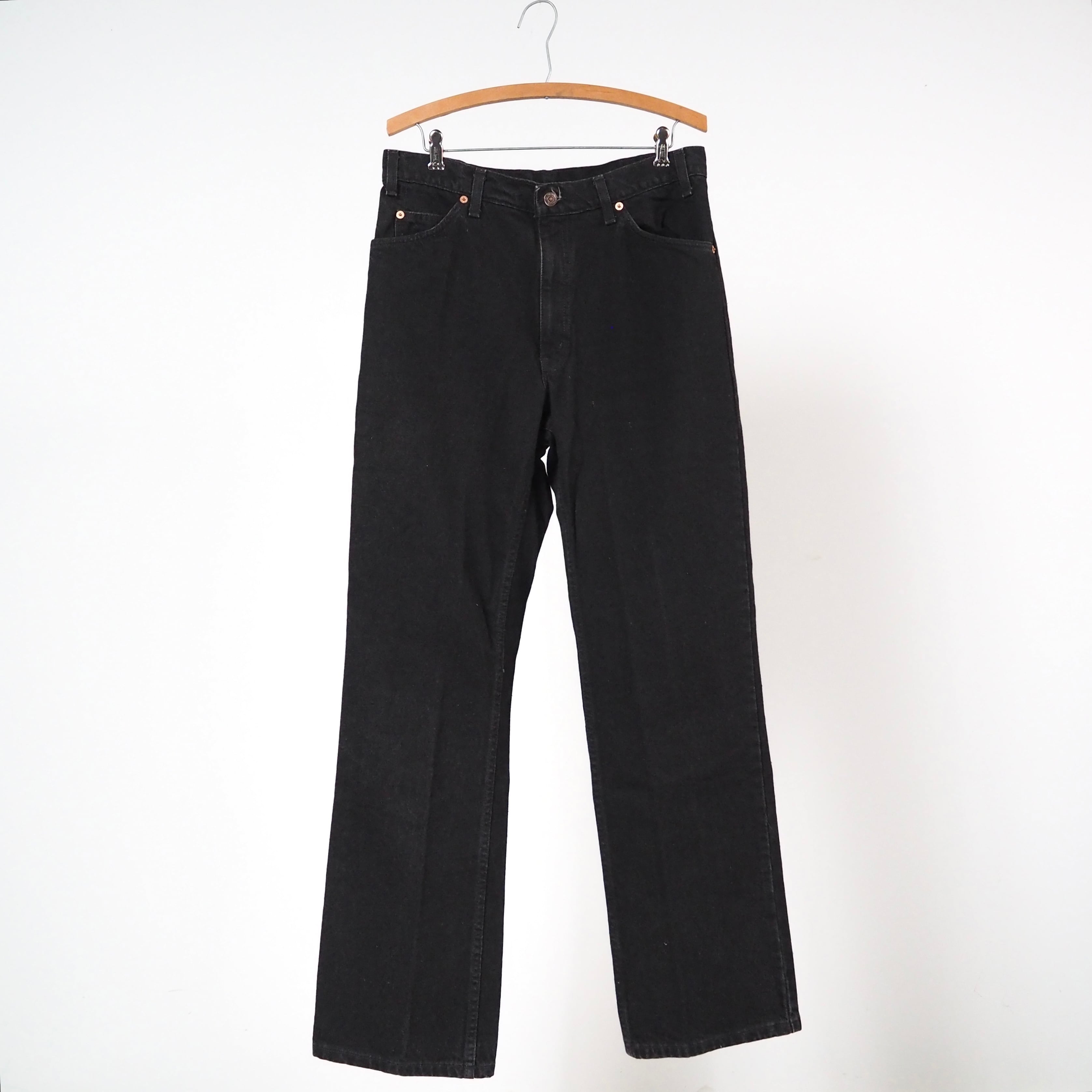 Levi's 517 RELAXED(518-4159) black denim pants W33/L32 USA製 オリジナルレングス リーバイス ブラックデニムパンツ
