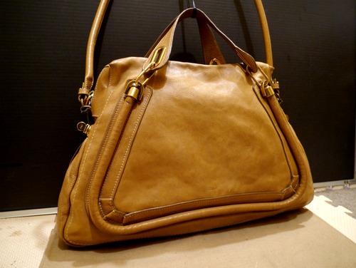 希少サイズ◆Chloe クロエ パラティ Large 2way レザー バッグ 茶◆