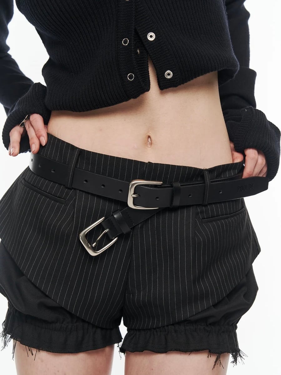 再入荷】POOLDE プールデ / レザーベルト / Double Take Belt Narrow