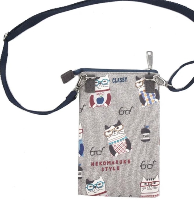 ネコまるけ　ミニサコッシュ　猫