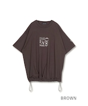 Dog & LOVERS プリントルーズTシャツ (BROWN) CQ-49012