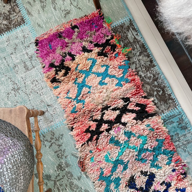 モロッコ ヴィンテージラグ MR008 | ブジャド | 37cm × 115cm