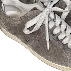 PRADA SPORT gray suede sneakers