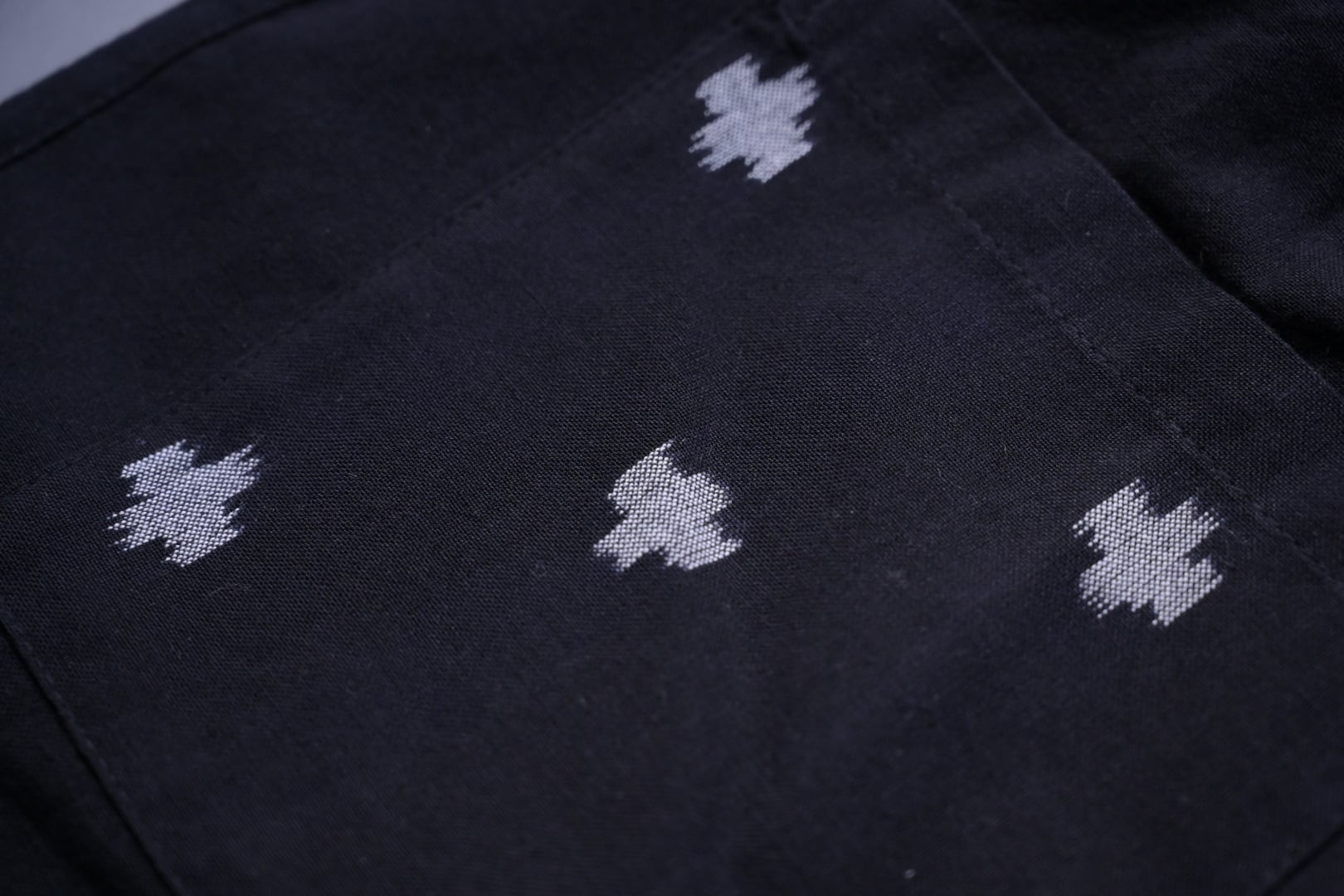 うなぎの寝床 MONPE もんぺ 十字模様 ブラック うなぎの寝床｜MONPE