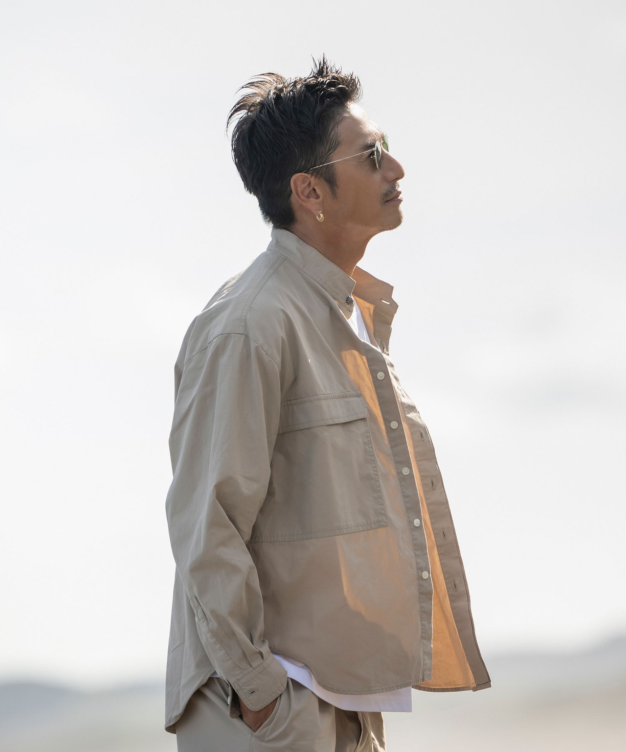 Cotton Stand Collar Shirts［HSS003］