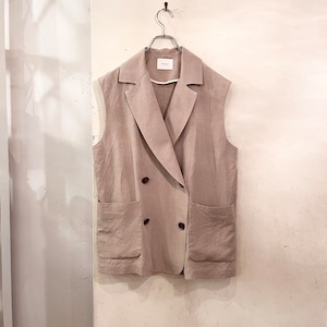 【MANON】RAYON LINEN NO SLEEVE JKT / 2色展開