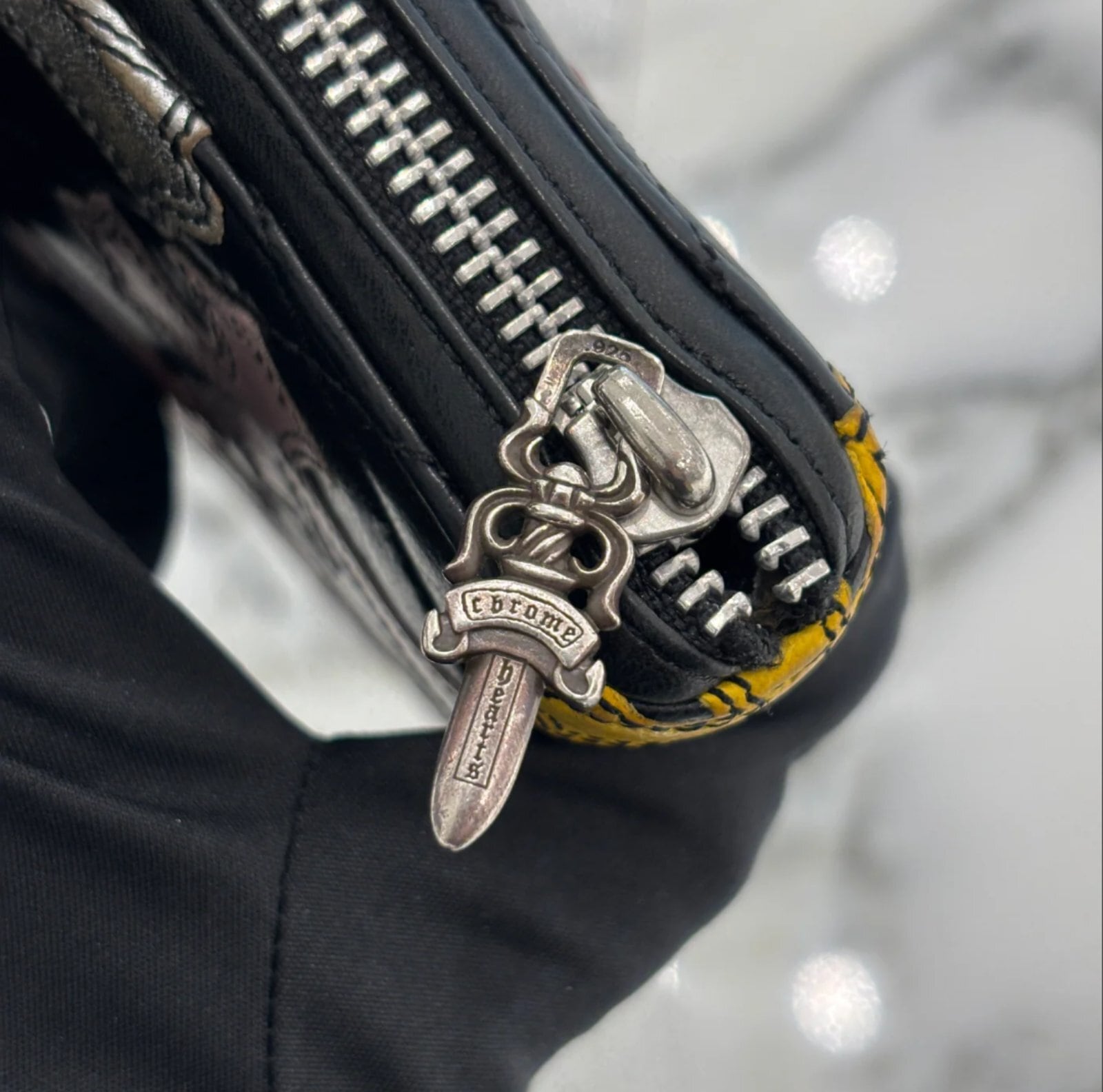 CHROME HEARTS クロムハーツ マルチカラー セメタリークロス レザー