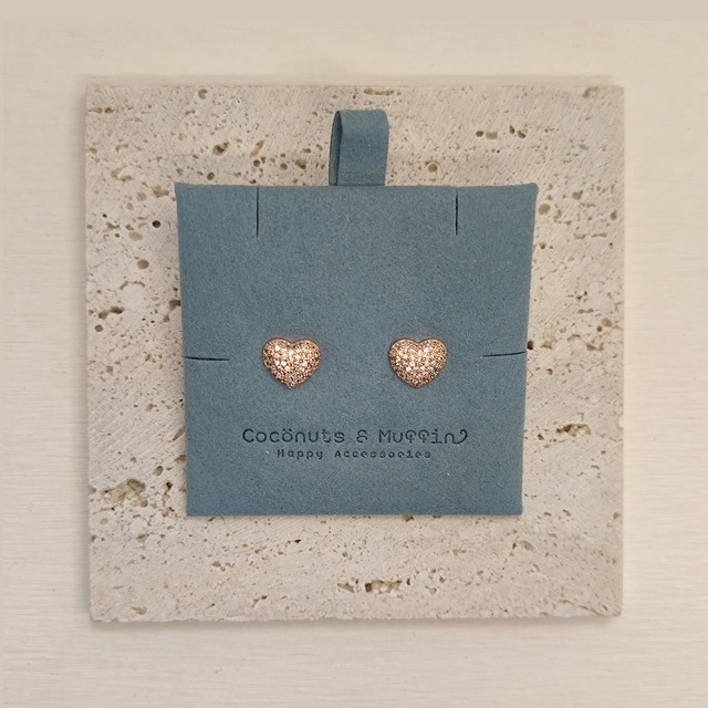 ハートピアス【Rose Gold】