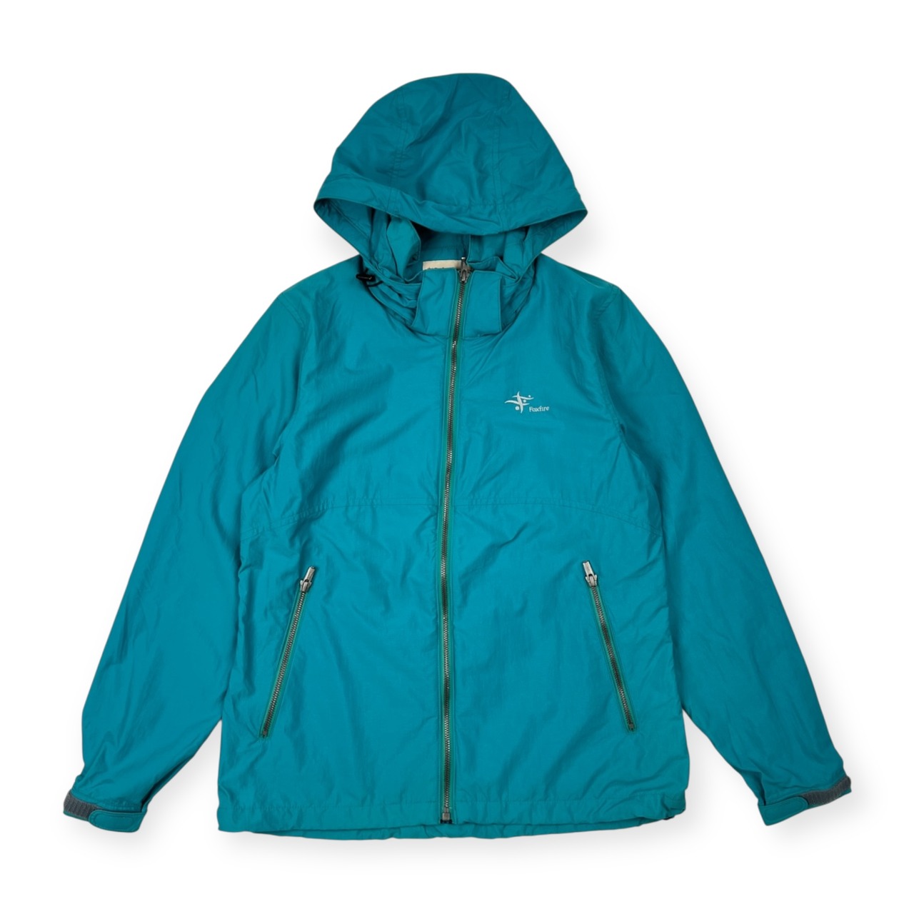 Foxfire フォックスファイヤー 取り外し可フード ナイロン ジャケット ジャンパー M/グリーン ブルー レディース