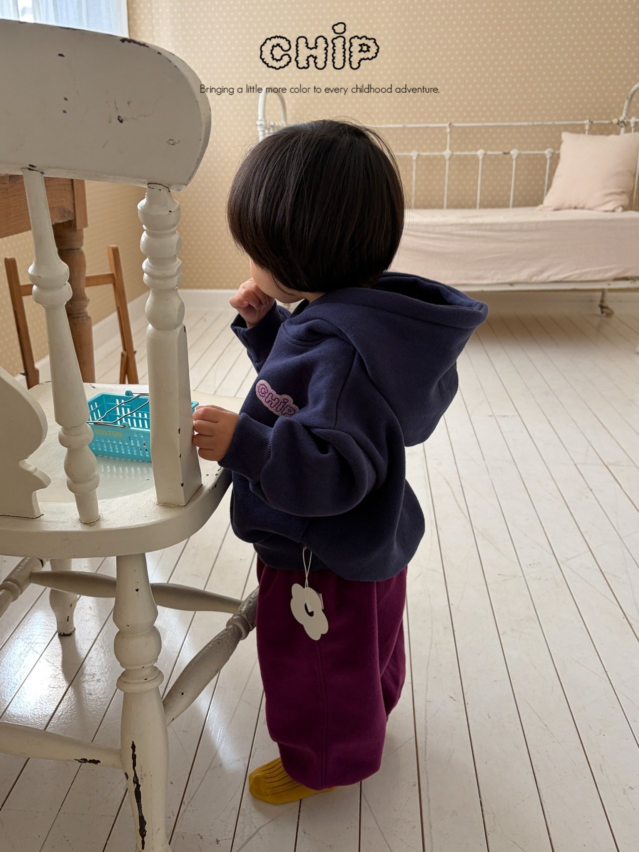 チップ / CHIP / 刺繍フードトレーナー / 韓国子供服 / キッズ / 26winter *1~5*
