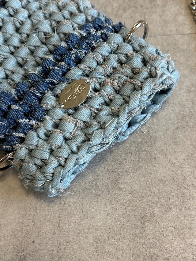 《1点もの》denim  phone holder / mix color