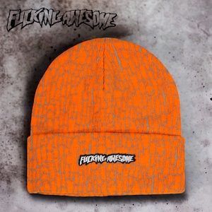 ◆Fucking Awesome / ファッキンオーサム カモ ビーニー オレンジ ニットキャップ ニット帽 Beanie