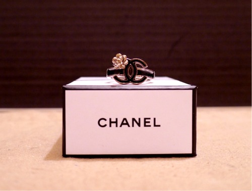 レア美◆CHANEL シャネル カメリア ココマーク リング 指輪 銀◆