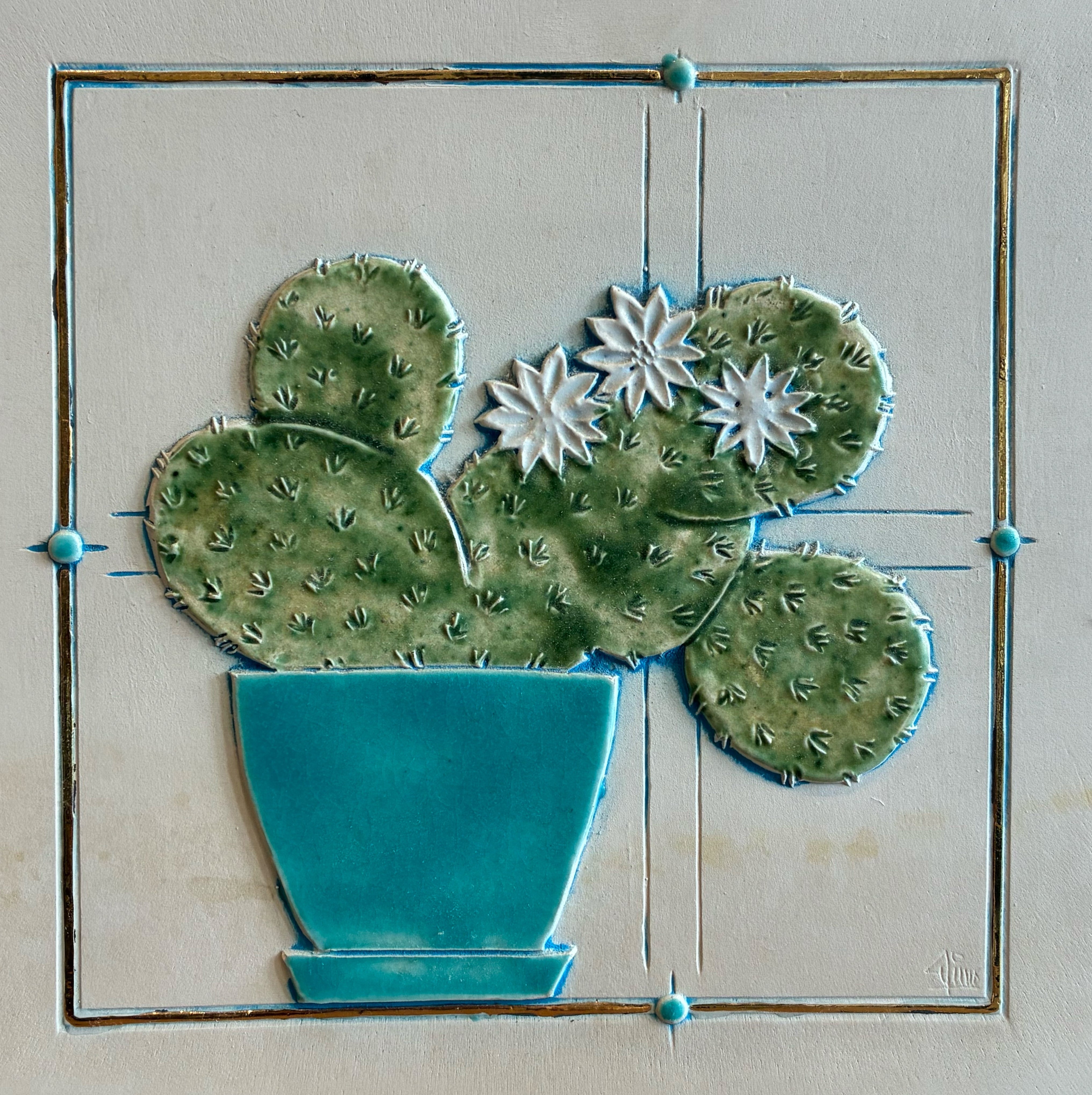 サボテンの陶板壁掛け【Jie Gantofta】 | POTLATCH