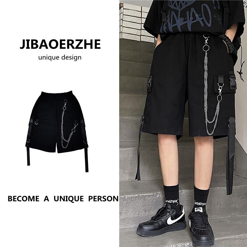 スタイルルーズパンツ スタンダードカジュアルオーバーオール ショーツ レトロ ストリート かわいい ブルマー ポケット多め マルチポケット ケッペル39699145918