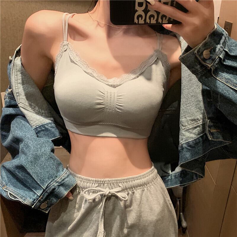 リング バックブラ スプリング薄手トップス レッド 春物 指輪 YY-ファッション46723200777