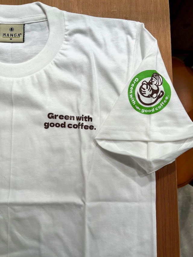 Green with good coffee Staff T shirts（男性用日本サイズXL）